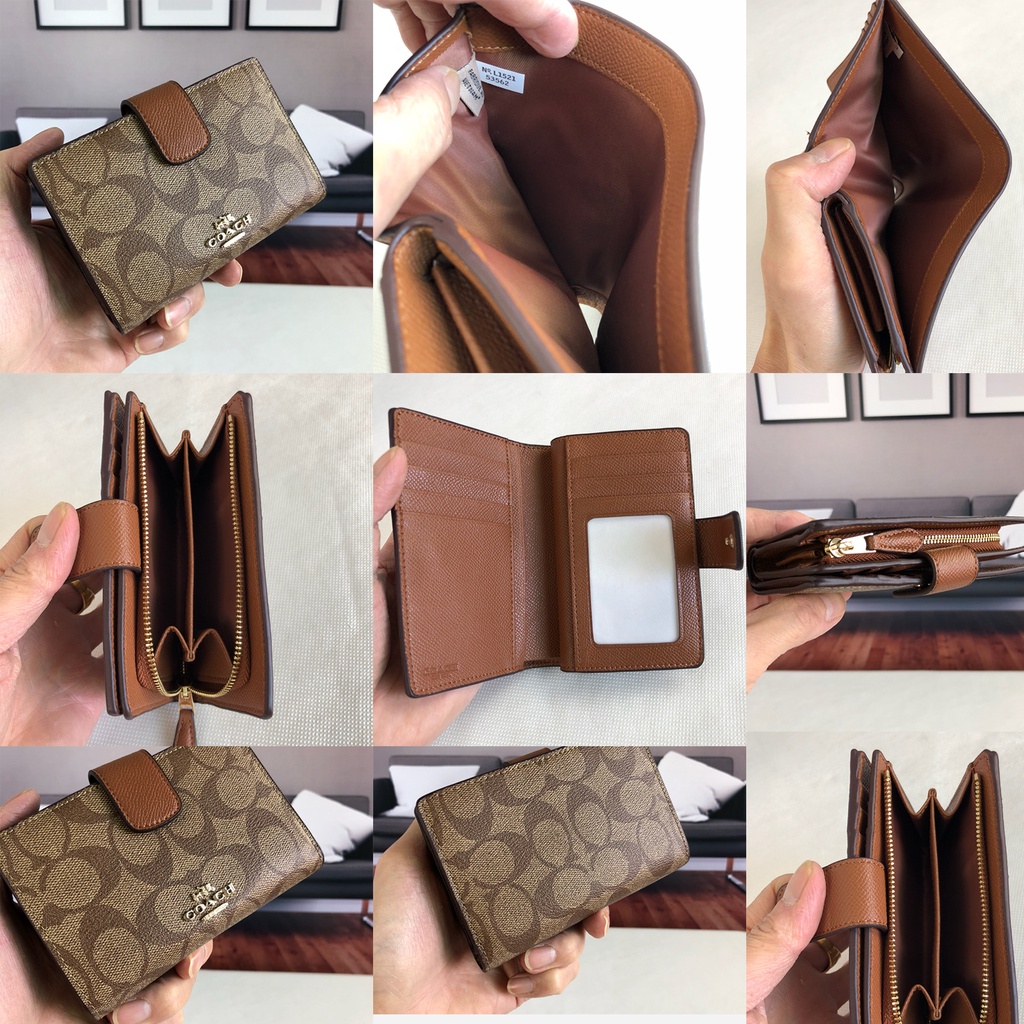 (SameDay Grab) 53562 53436 COACH Ladies folding purse card bag pocket wallet