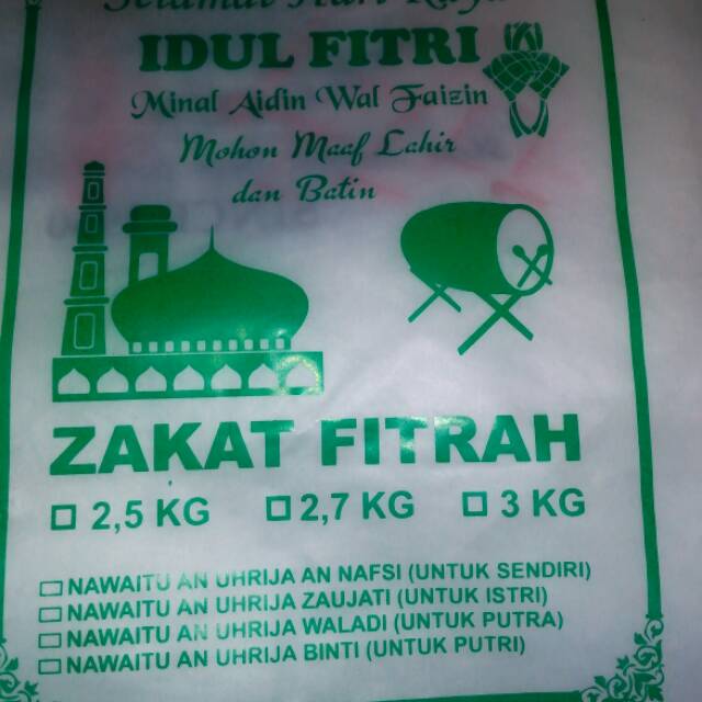 Kemasan zakat 3 kg(100 lembar)