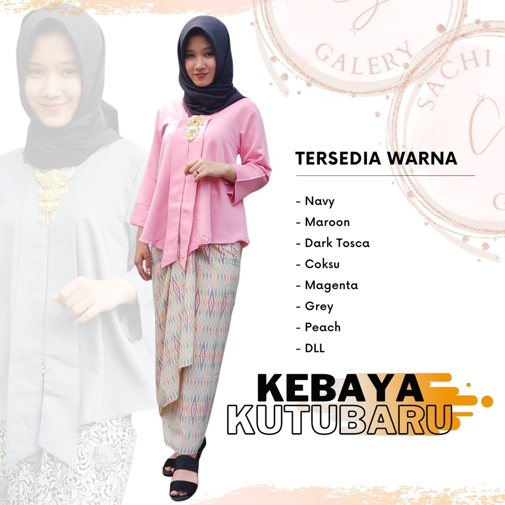 FLOY STANDAR ORIGINAL  KEBAYA KUTUBARU MODERN SERAGAM ENCIM BRUKAT HIJAB KUTUBARU REMAJA COUPLE