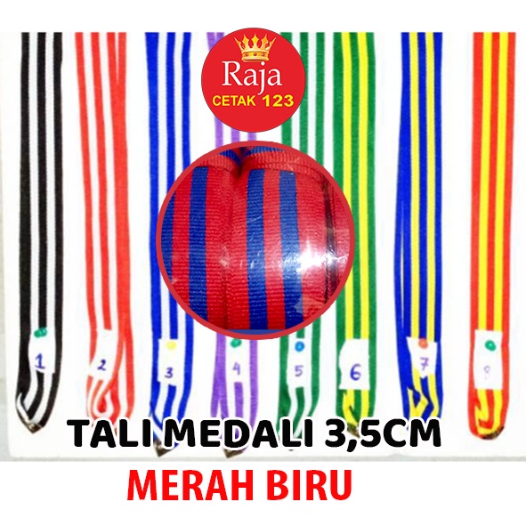 

TALI MEDALI 3,5 CM WARNA MERAH BIRU