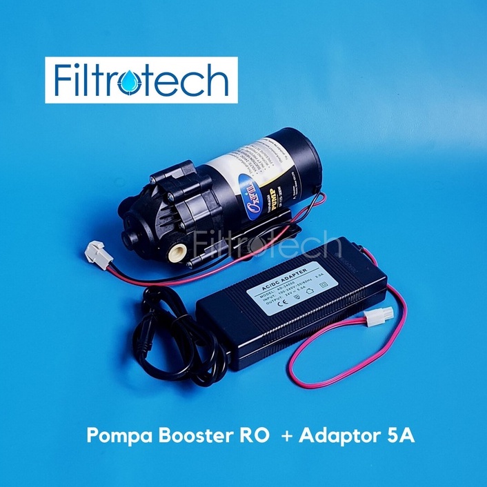 Pompa RO 400 Gpd/500 Gpd Booster Pump RO 400gpd + Adaptor +Fitting