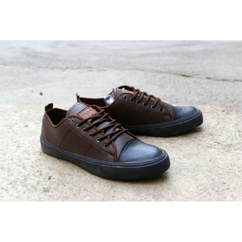 Sepatu Converse All Star ox pendek casual hitam dan coklat Unisex