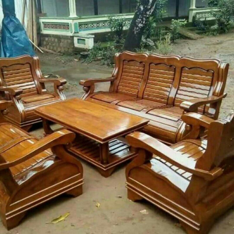 Kursi Tamu 4 kursi Jati Asli Jepara Furnitur Mebel Anti rayab