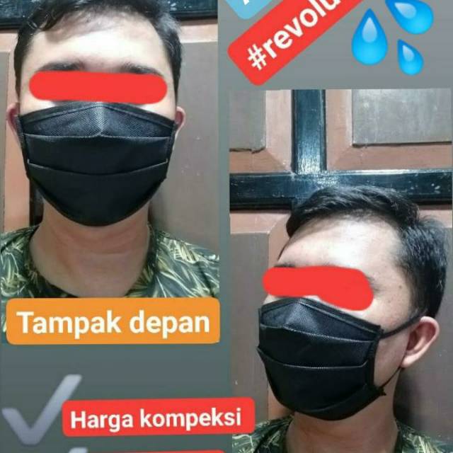 Masker mirip sensi isi 12pcs bahan sponbound 75grm tahan air