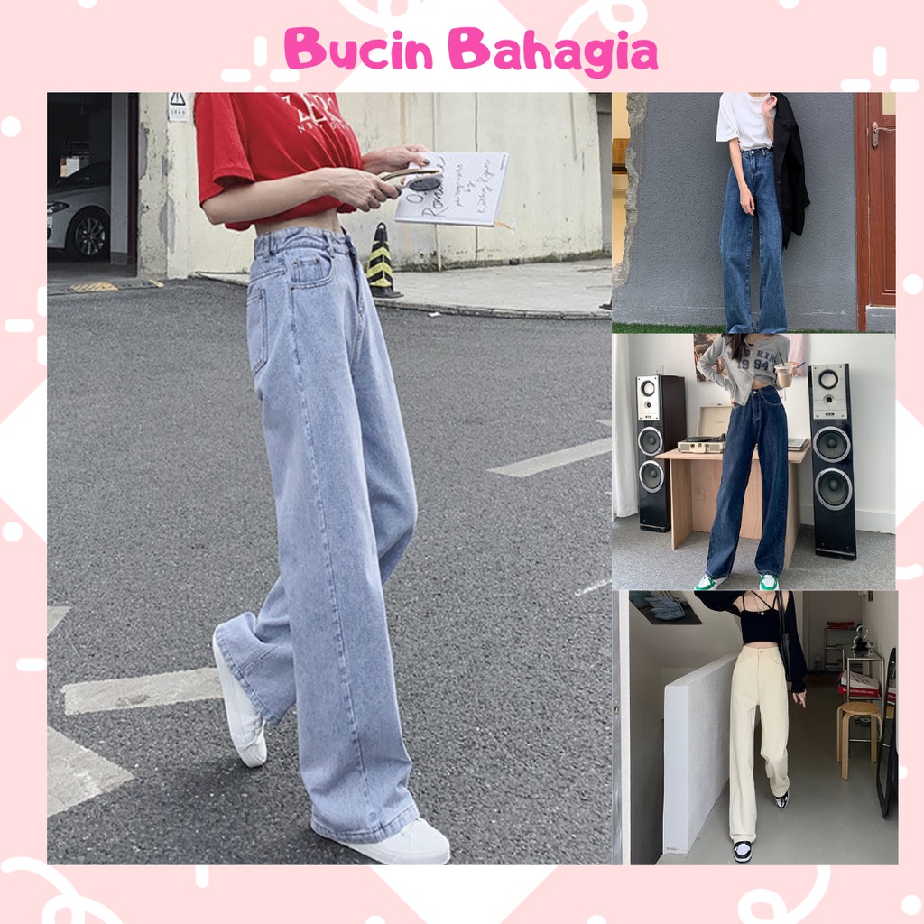 CELANA PANJANG HIGHWAIST KULOT JEANS WANITA PREMIUM CP01