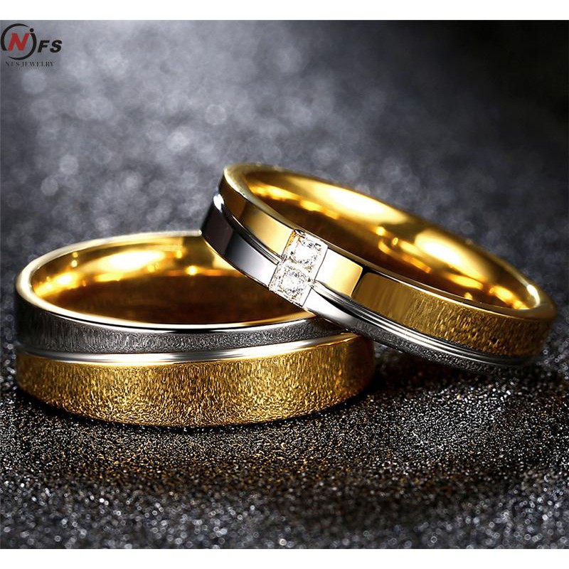 Cincin Couple / Tunangan / Nikah / Pasangan / Titanium C042