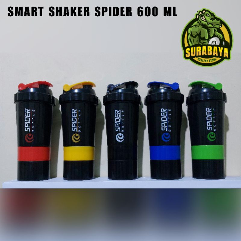 SMART SHAKER SPIDER BOTTLE FITNESS BOTOL MINUM GYM AKSESORIS OLAHRAGA SWEDEN SIGNATURE SERIES SHAKE