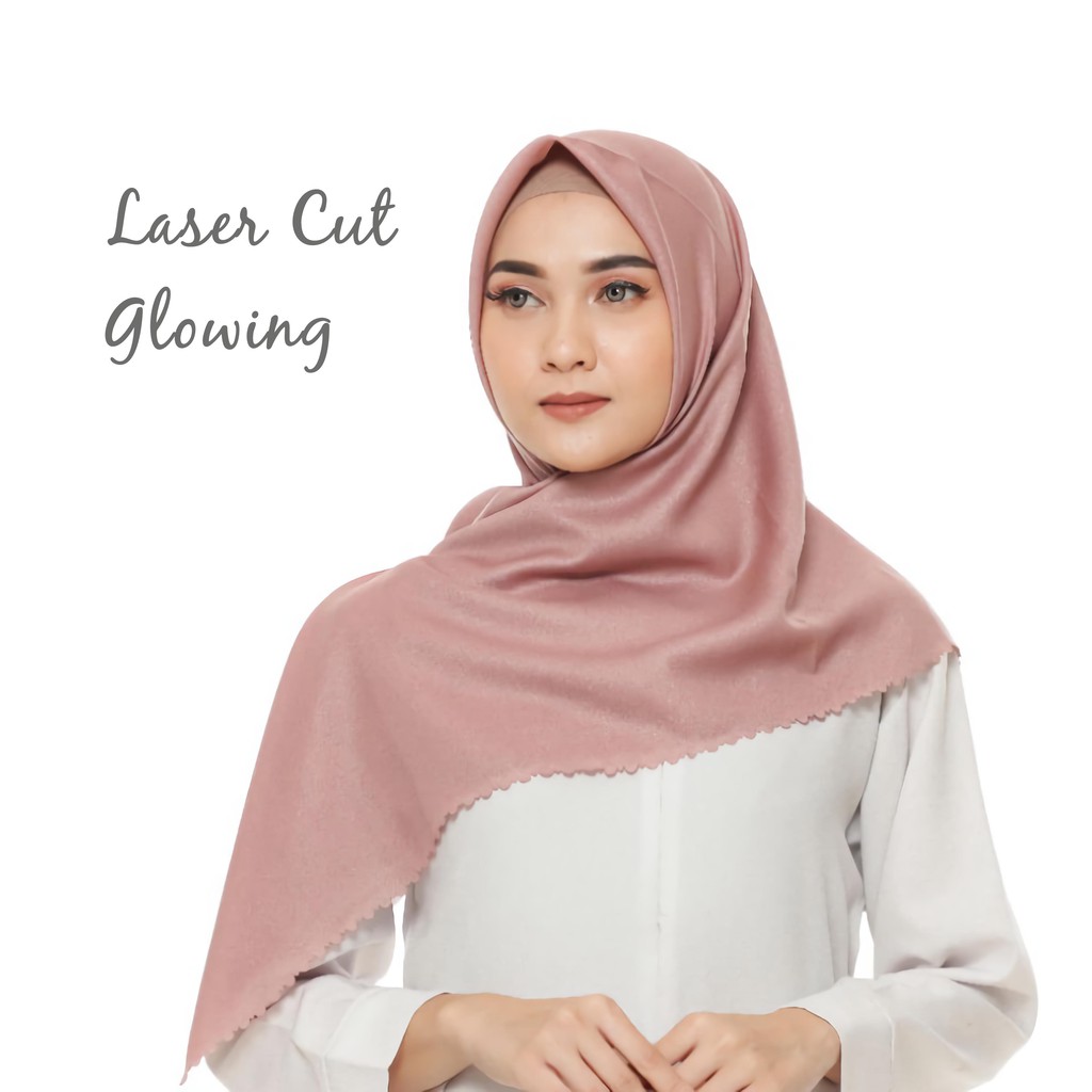 AV - JILBAB LASERCUT GLITTER GLOWING HIJAB SEGI EMPAT POLOS JUMBO LC LUXURY GRATIS ONGKIR