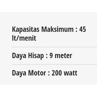 Panasonic Mesin Pompa Air GP-200JXK / non otomatis / manual