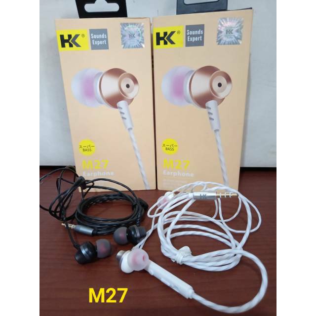 (COD)EARPHONE HK M27 Extreme BASS Colokan UNIVERSAL 3.5mm