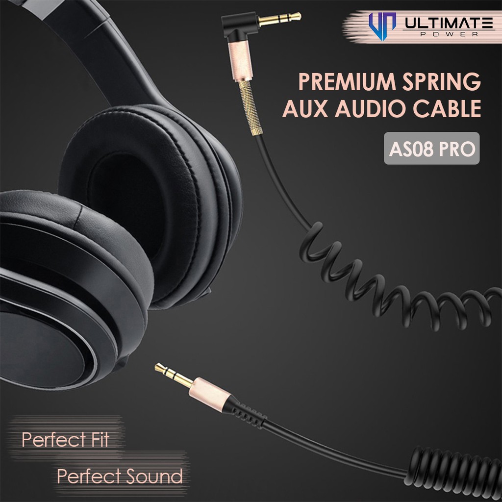 Ultimate Power Premium Spring AUX Audio Cable AS08 Pro