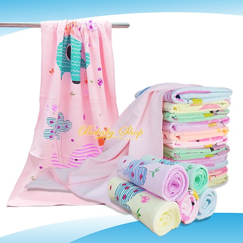 Handuk Mandi Bayi Micro Fiber Motif Size Kecil &amp; Jumbo Microfiber Halus Lembut Menyerap Air