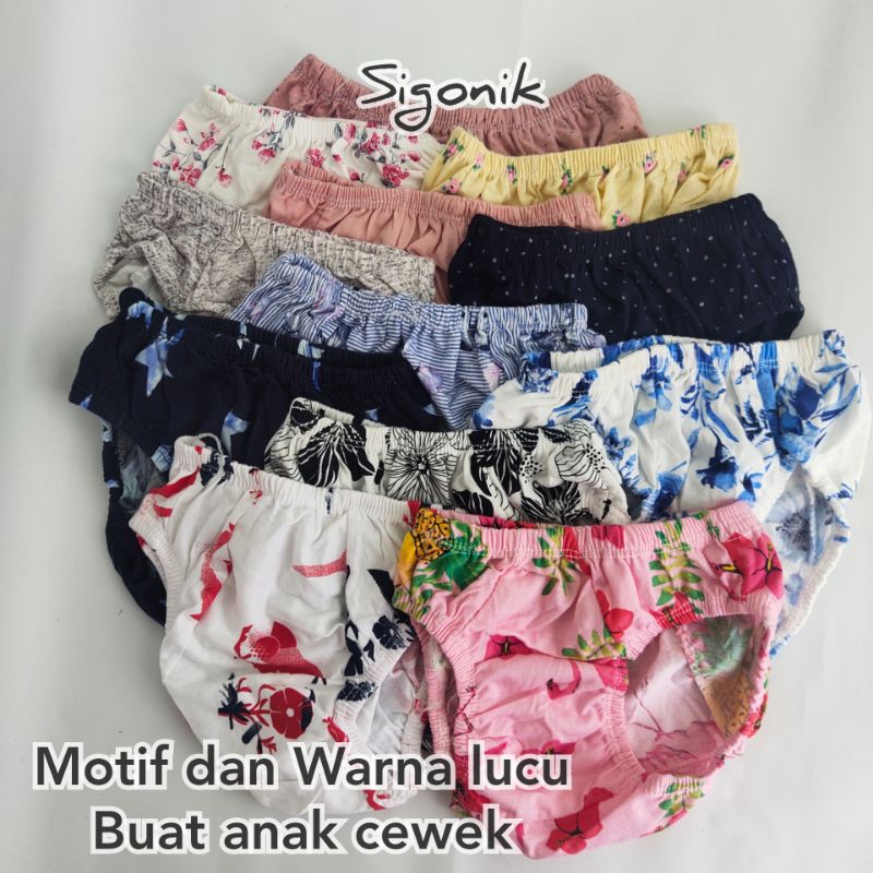 CD Celana Dalam Motif Anak Cewek Wanita Perempuan M L XL Balita Batita PAUD TK SD Murah Adem Nyaman