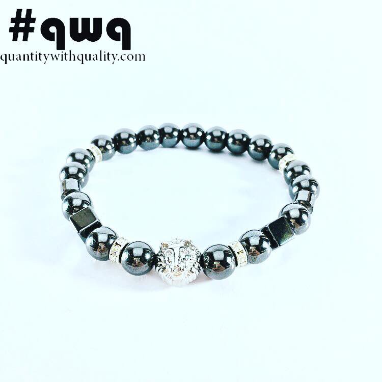 gelang cowok LION MACAN TIGER singa with all hematite stone STYLE BATU ALAM