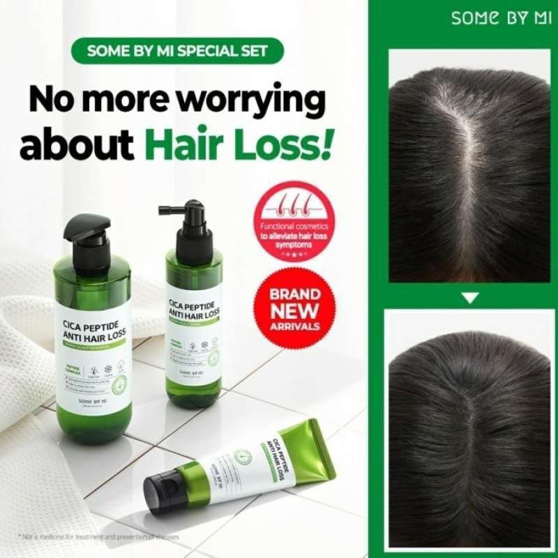 [BPOM] Some By Mi / SOMEBYMI - Cica Peptide Anti Hair Loss Derma Scalp Shampoo 285ml | Tonic 150ml | Treatment 50ml