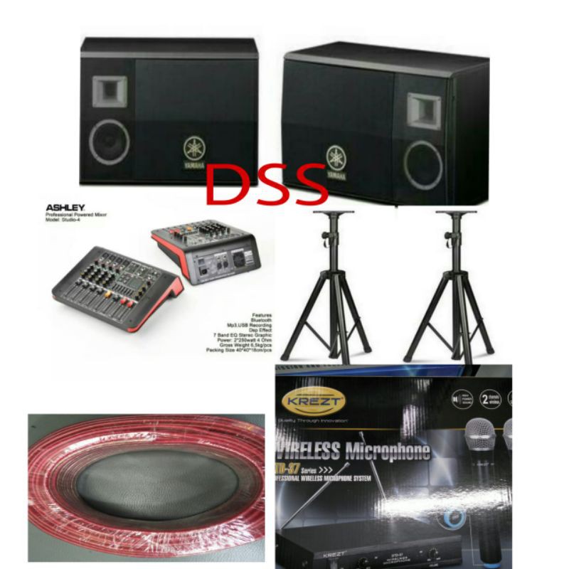 paket sound system karaoke speaker 10inch yamaha kms2500 original