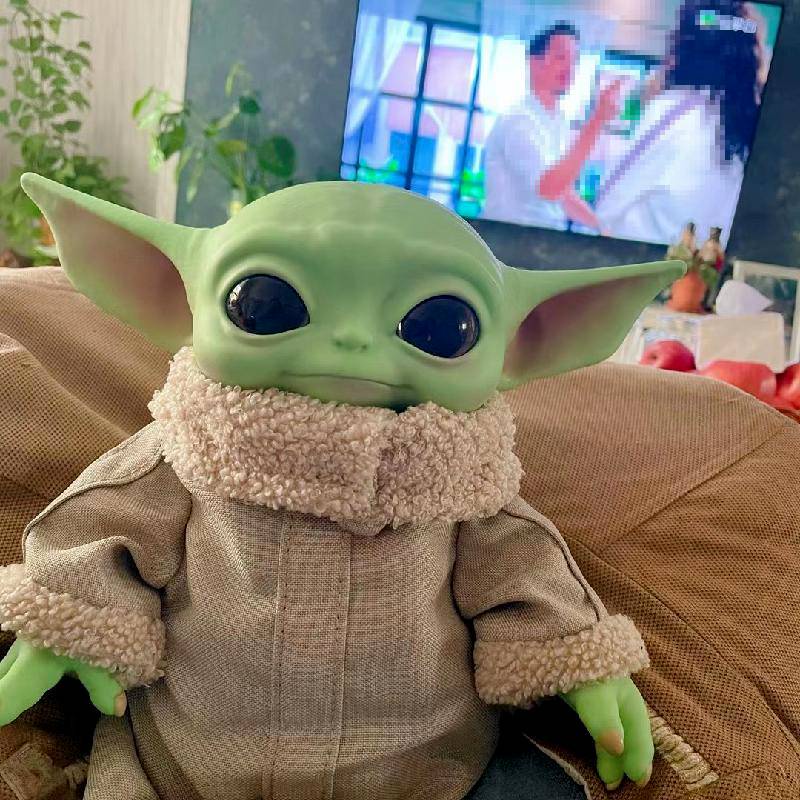 27cm Star Wars Anime Figure Yoda Baby Action Figurine Baju Dipakai Dan Lepas Patung Alien Mainan Ulang Tahun Anak