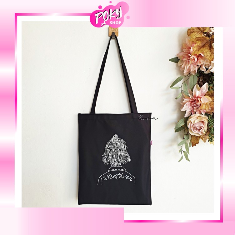 [LOKAL] POKY - TOTEBAG WHATEVER Dari JKT - BISA COD TOTE BAG WANITA MURAH MORYMONY