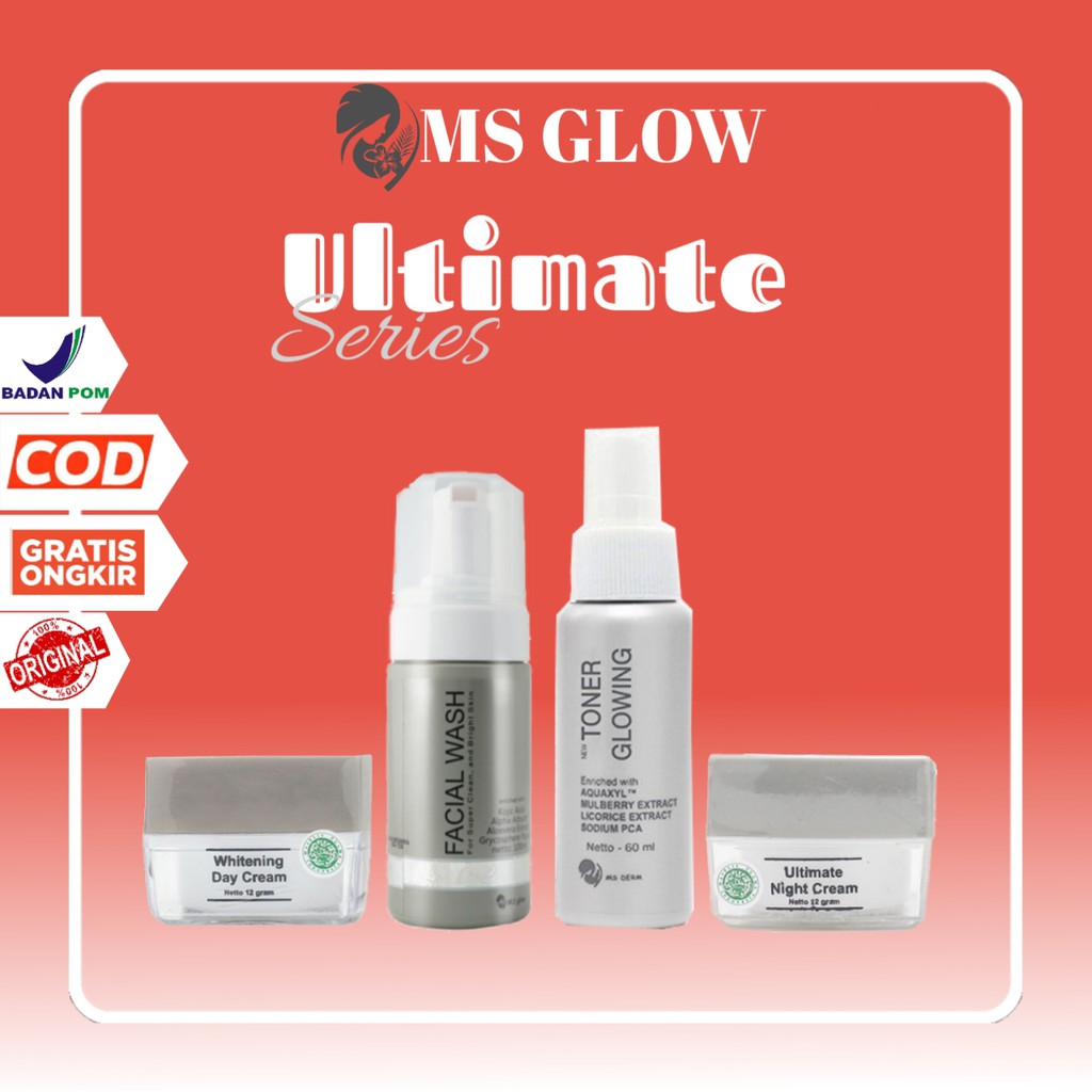 Ms Glow Original MsGlow Whitening Acne Ultimate Luminous Series Skincare Perawatan Wajah Glowing Ori