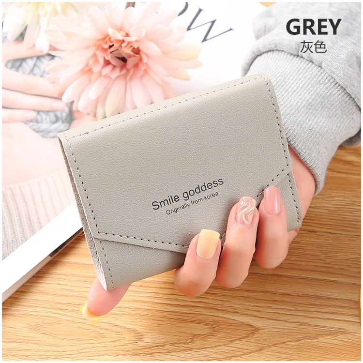 ☛KD☚Dompet  Lipat A16 DOMPET cewek Dompet Fashion Dompet Wanita Impor-ABU