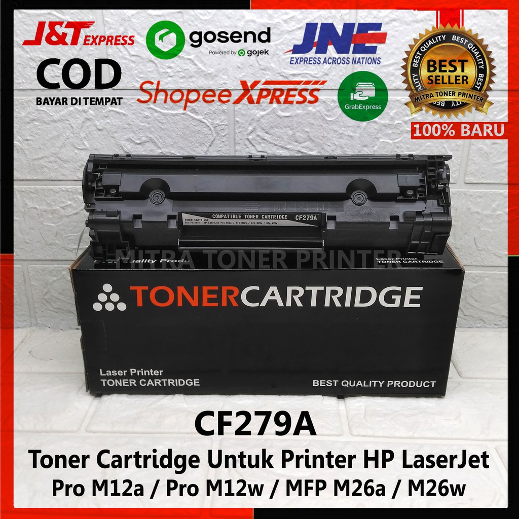 Toner Cartridge best Quality untuk printer HP LaserJet pro M12 dan Mfp M26  toner cartridge CF279A