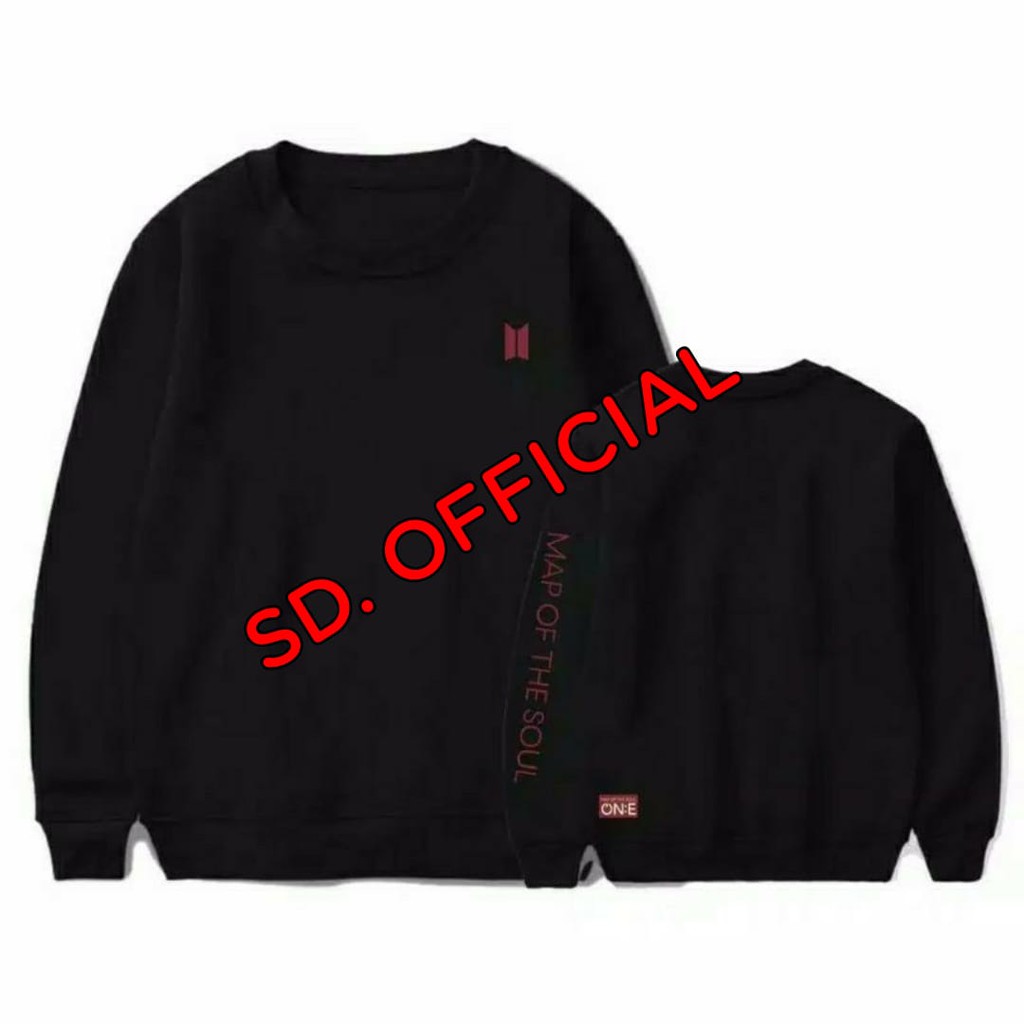 Sweater Basic BTS Map Of the soul di lengan