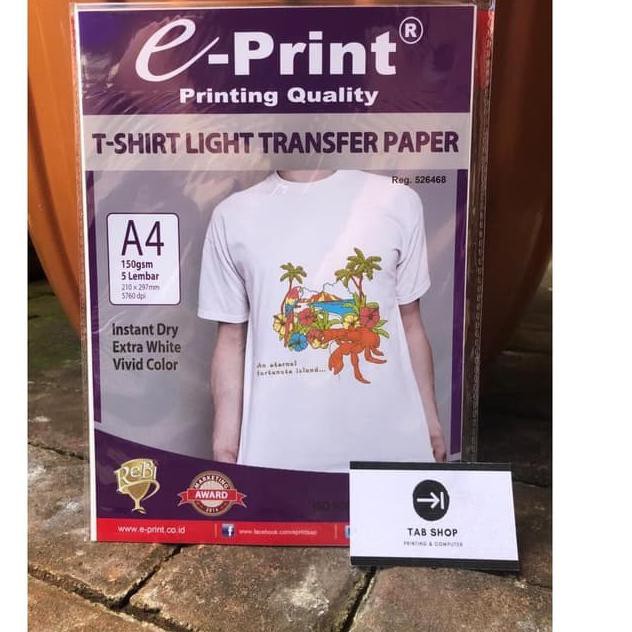 

L9ŐU EPRINT LIGHT TSHIRT TRANSFER PAPER ♥Baru