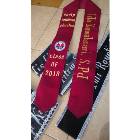 Selempang wisuda kalung+logo