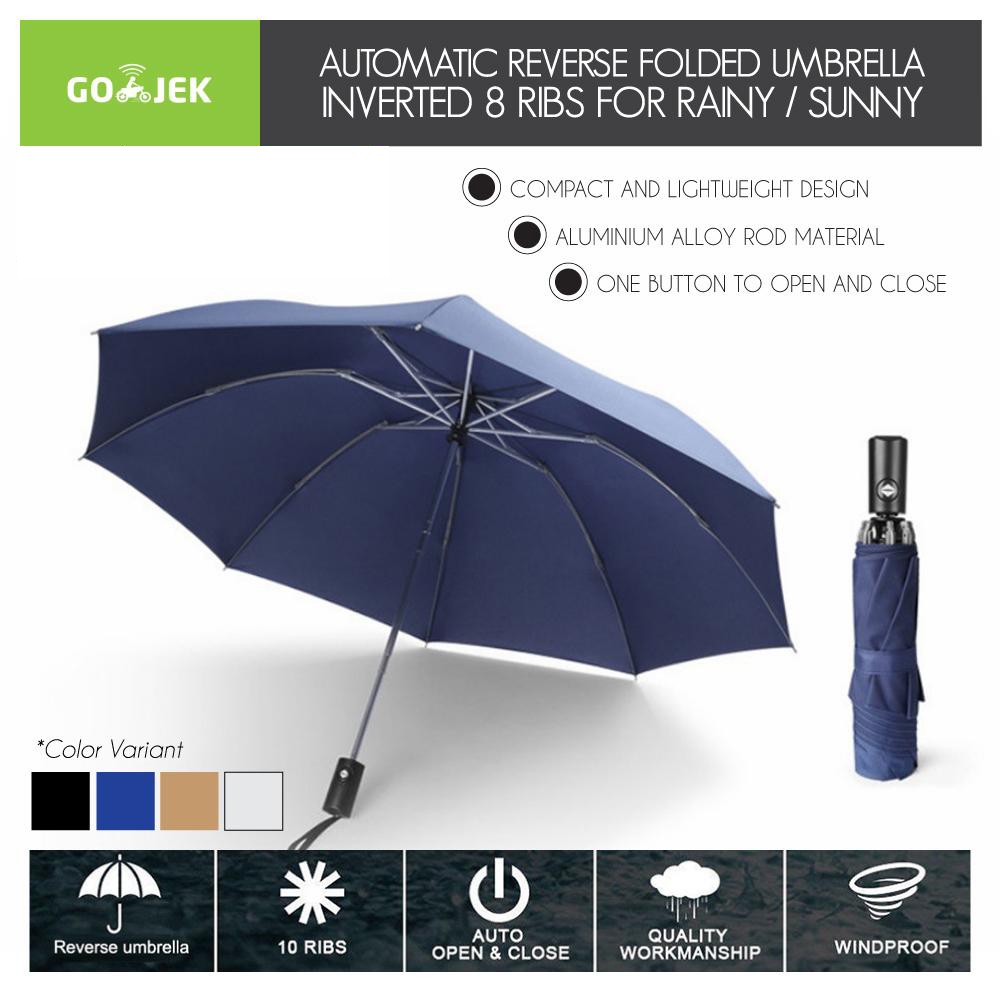 Payung Otomatis Terbaik Buka Tutup Automatic Reverse UV Umbrella