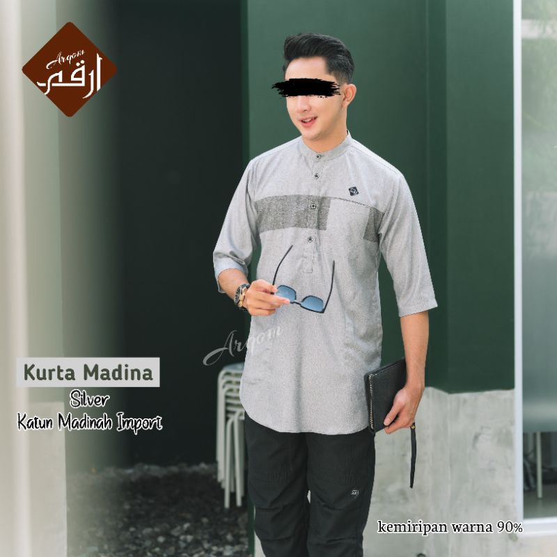 Arqom - Kurta Pakistan Pria Dewasa Baju Koko Muslim