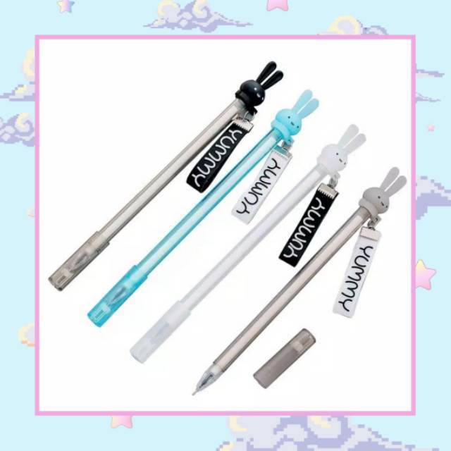 

GP009 BOLPEN PULPEN KELINCI BUNNY YUMMY TINTA GEL INK PEN NEEDLE BLACK HITAM 0.5MM LEIDIS STATIONARY
