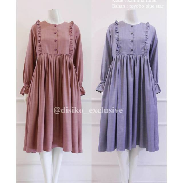 Kamima tunik(sisa abu,dongker,hijau)