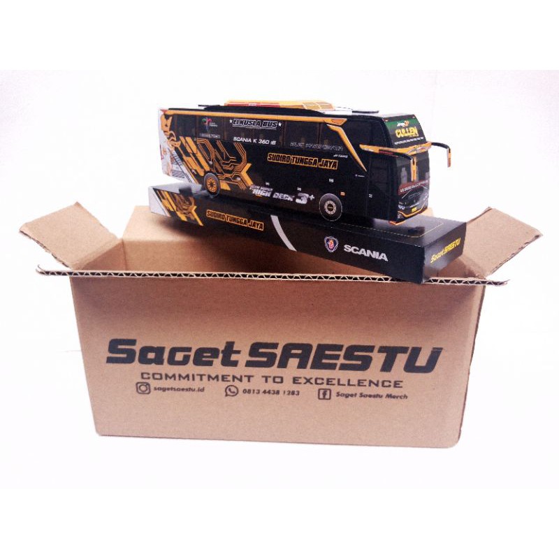 MINIATUR BIS BUS SUDIRO TUNGGA JAYA STJ ATJ CULLEN SCANIA JETBUS 3 PAPERBUS