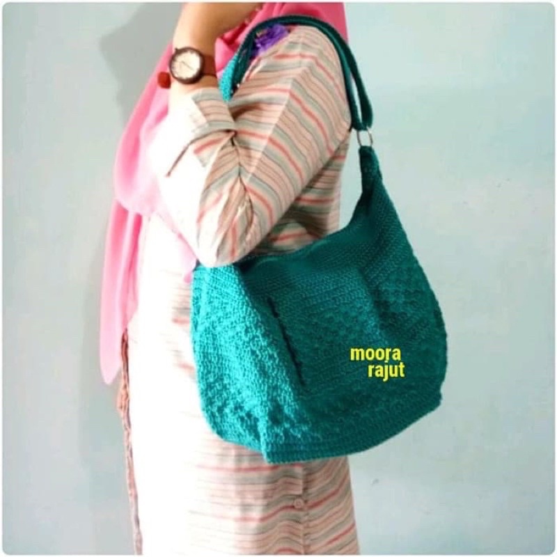 Tas Rajut Nilon Hobo/Tas Rajut sling