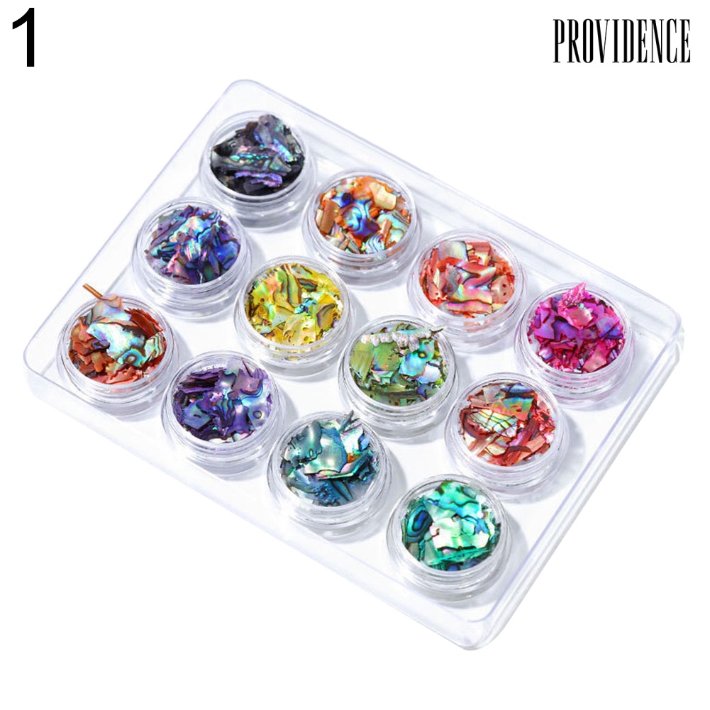 Providence 12Pcs/Set Pro Women Shell Pieces Sequins Nail Art Decorations Manicure Tools