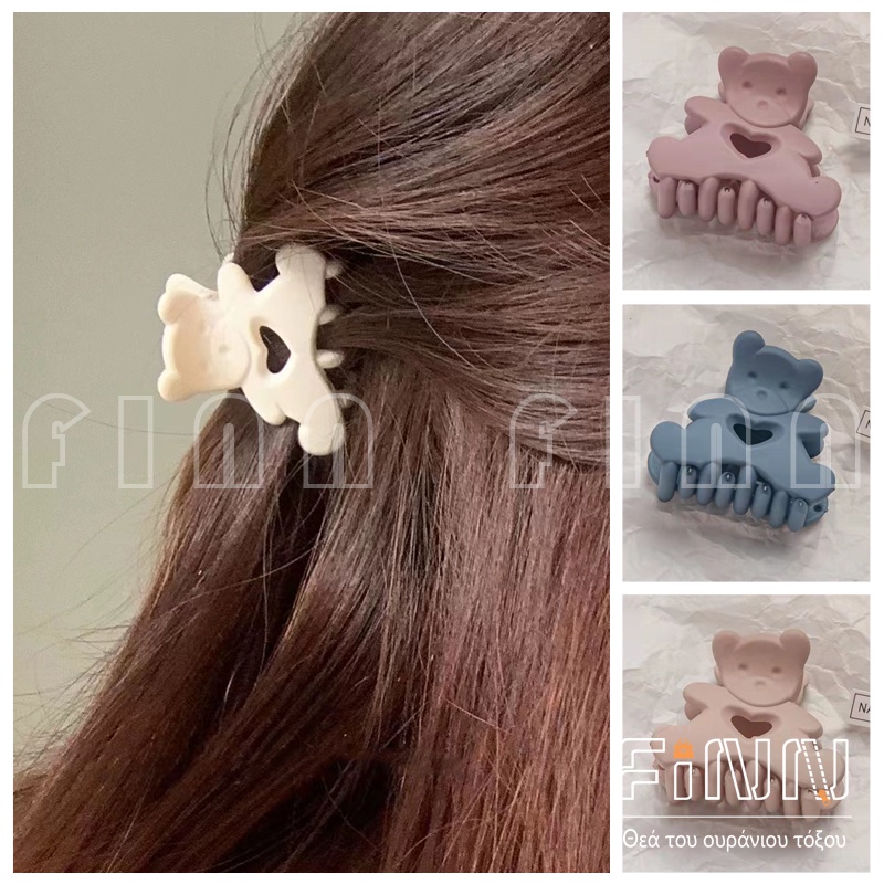 Hairpin Gaya Korea Fashion Kartun Lucu Frosted Love Bear Jepit Rambut