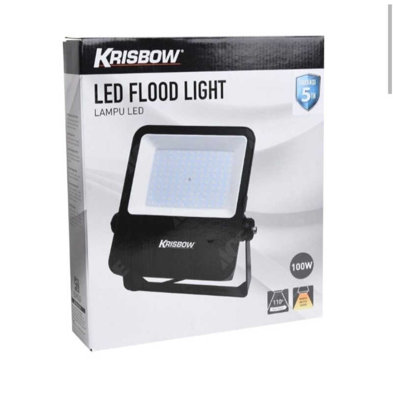 Krisbow LED Flood Light 100 Watt Lampu Sorot Omega 3000K - Warm White