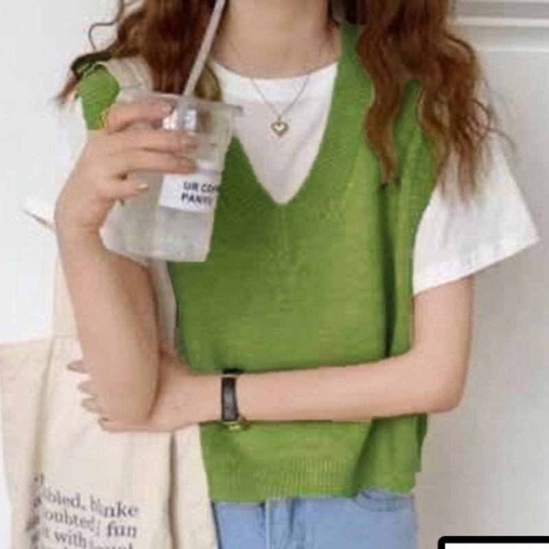 classic V vest rajut