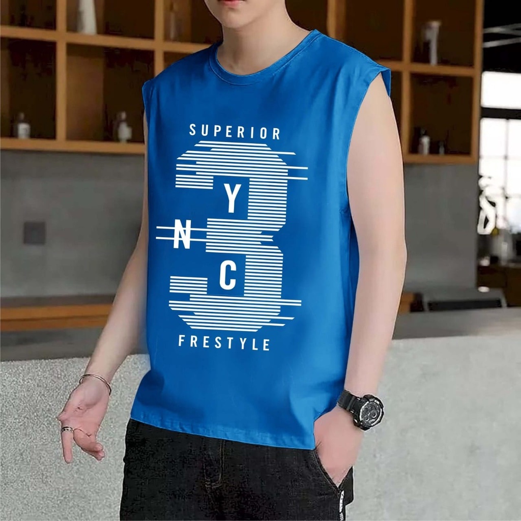 SINGLET THREE/ BAJU PRIA / SINGLET PRIA / PAKAIAN PRIA/ BAJU SINGLET/ PAKAIAN SINGLET/ KAOS SINGLE/ 