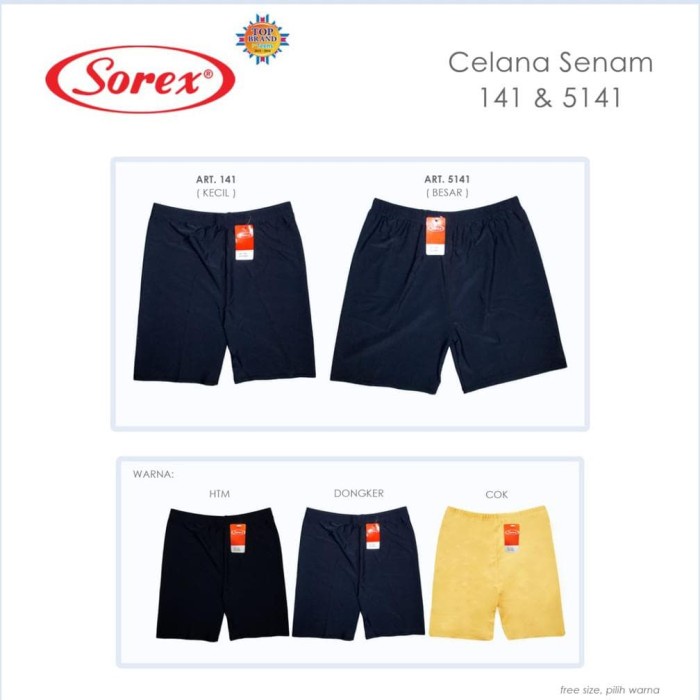 JUAL CELANA SENAM SOREX / LEGGING PENDEK / SHORT PANT 141 TERMURAH