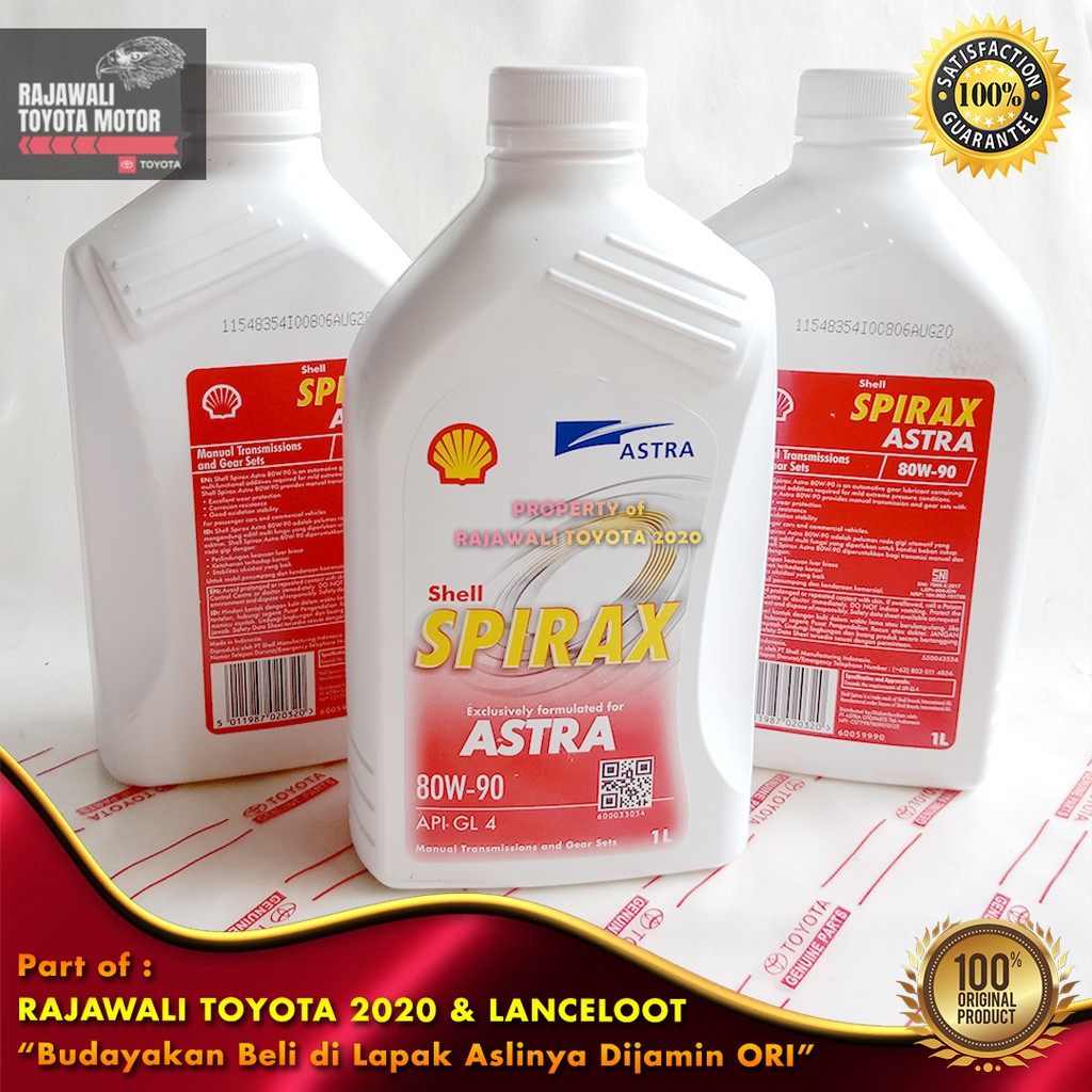 Oli SHELL SPIRAX 80W90 API GL4 1L Manual & Gardan Oil Original Genuine Astra