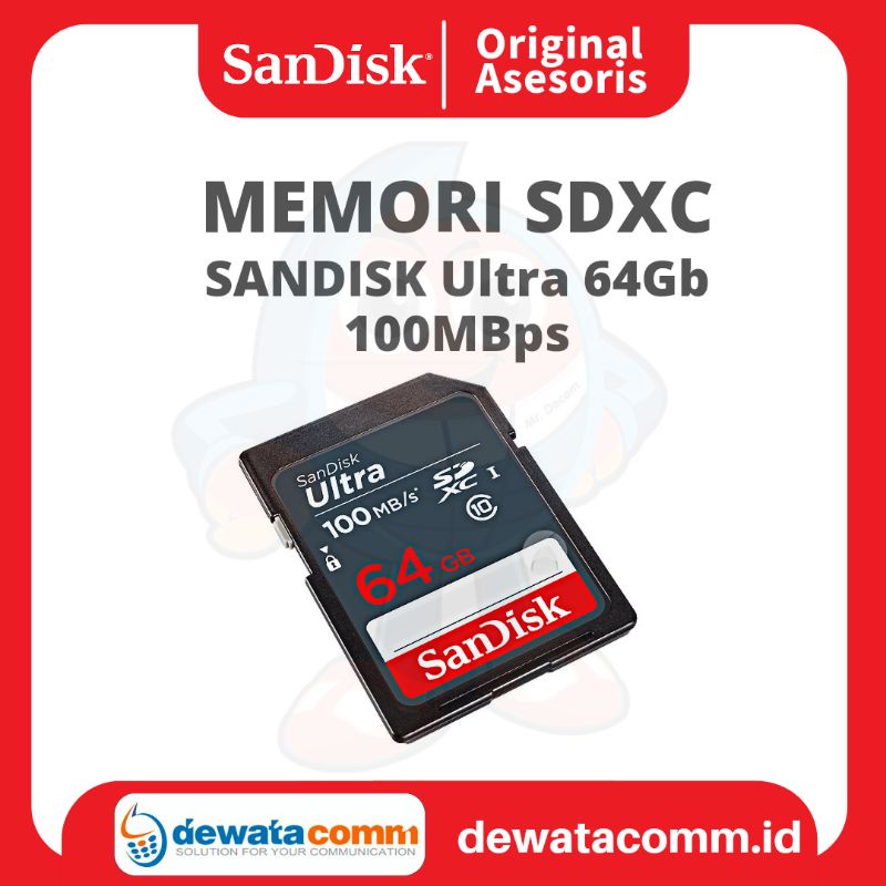 MEMORI SANDISK ULTRA SDXC 64GB 100MBPS