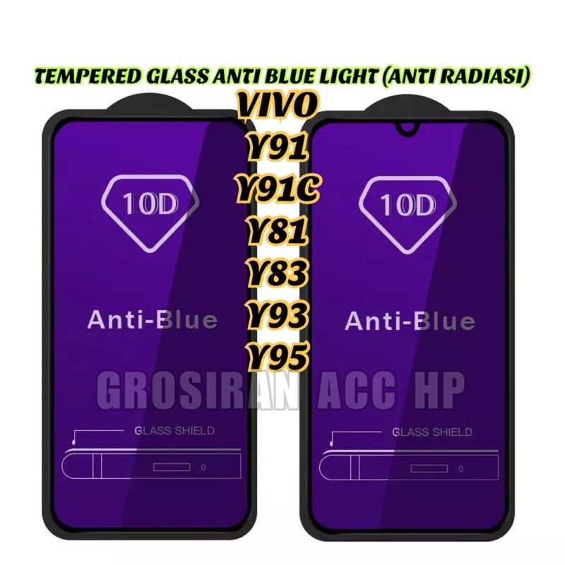 VIVO T1 PRO 5G Y91 Y91C Y71 Y73 Y75 Y81 Y83 Y93 Y95 4G 5G Tempered Glass Anti Blue Light Radiasi Full 10D 99D Full Cover