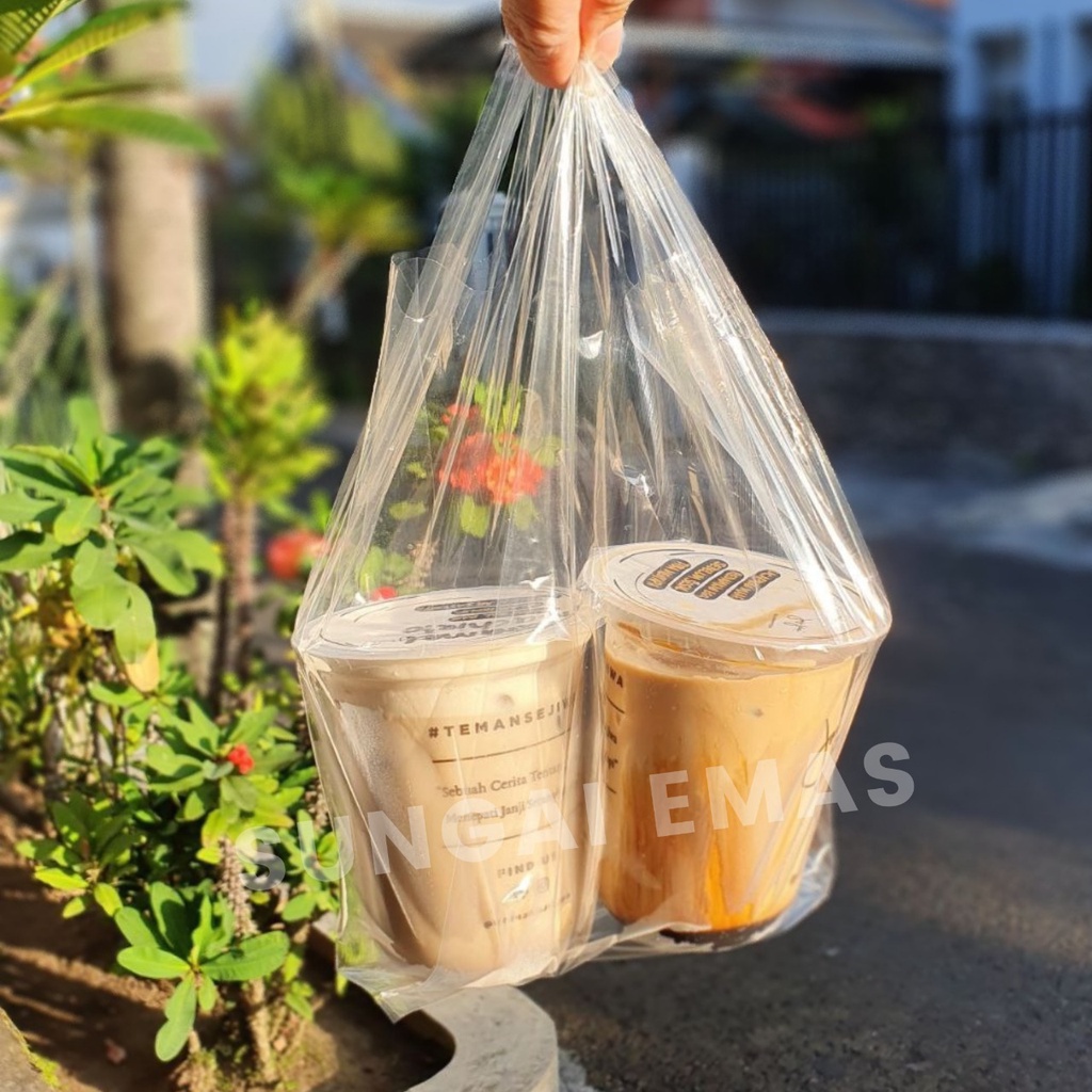 Kresek Plastik PE PP Bening Transparan 15x33 cm / Kresek Box Takeaway / Kresek Rice box / Kresek PP 