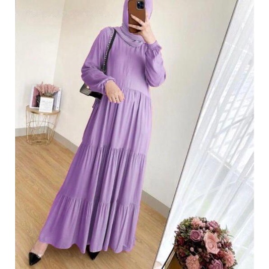 Gamis Rempel Susun Katun Terbaru dan Terlaris