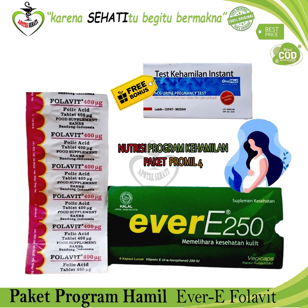 Promil Paket Program Hamil Ever-E Folavit Suplemen Nutrisi Kehamilan