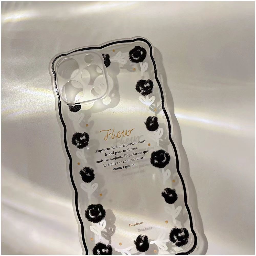 Soft Case Silikon Transparan Motif Bunga Untuk iPhone 13 / 12 Pro Max / 11 / XS / XR / X / 8 / 7 / 6S / Plus