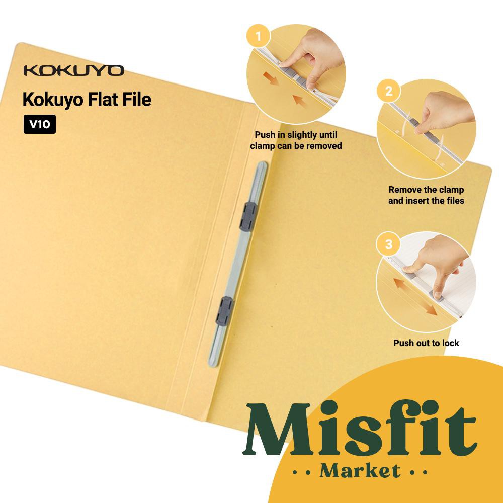 

RB KOKUYO FU-V10 Flat File A4 Binder Folder Document Dokumen Map Kertas 2 Lubang