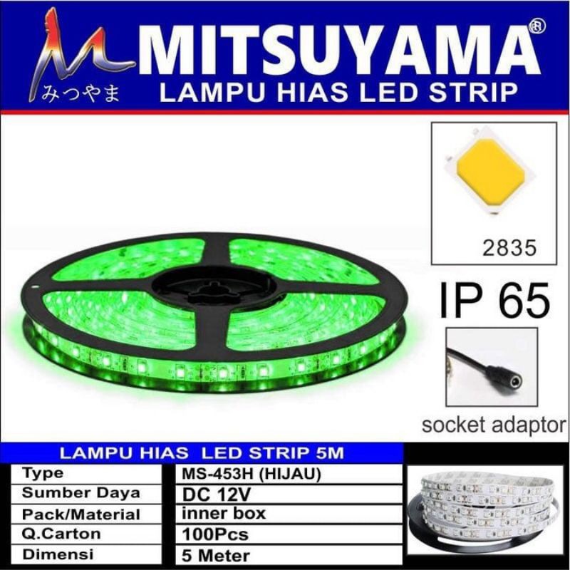 Lampu Hias LED Strip 5 M MS-453H (hijau) MITSUYAMA