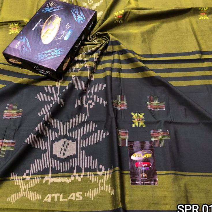 MDL.01Jl22e | SARUNG ATLAS SUPER SPECIAL SONGKET 970 GRADE SILVER/ SARUNG ATLAS SPECIAL RAYON SONGKE